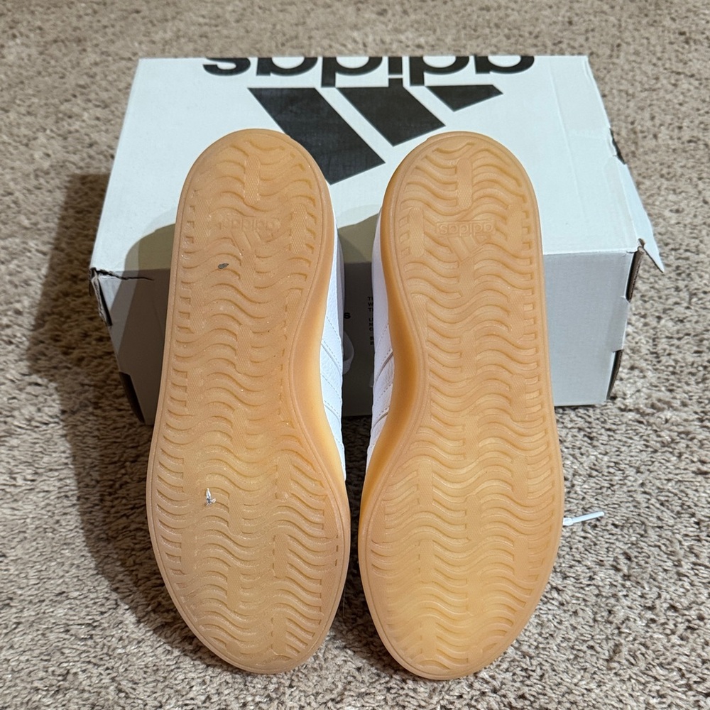 adidas White Sneakers with Gum Outsole - Picture 4 of 6